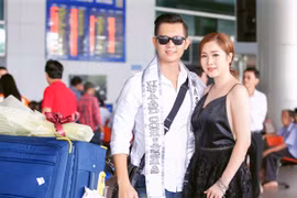 Ca sĩ Ngọc Trân Anh ra tận sân bay đón tân Nam vương quốc tế - siêu mẫu Hải Quân
