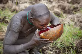 Kinh hoàng bộ tộc "giải khát" bằng… máu bò tươi