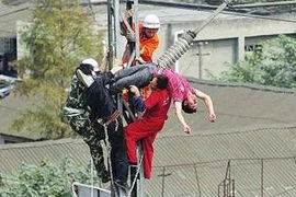 Thất tình, ngồi uống rượu trên... ngọn cột điện cao thế