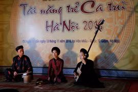 Khai mạc Liên hoan Tài năng trẻ ca trù Hà Nội năm 2016