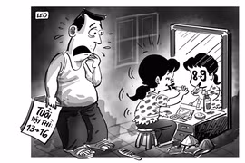 Phát hoảng vì con “lớn” sớm 