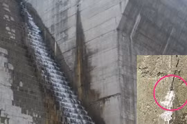 Vết nứt tại Thủy điện sông Tranh 2: Cứ mỗi giây 30 lít nước thấm chảy về hạ lưu đập 