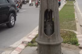 Đã khắc phục bẫy “tử thần” trên đường Lê Văn Lương 