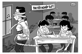 Giám thị ném “phao thi” 