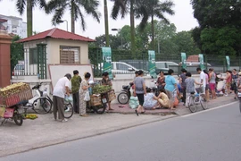 Chợ “cóc” làm xấu đường dạo bên hồ Tây