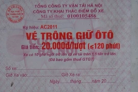 Lắt léo vé trông giữ ô tô giả