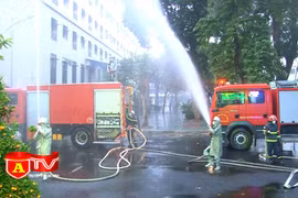 Diễn tập phương án chữa cháy tại Bệnh viện Hữu nghị Việt Xô