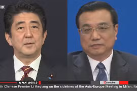 Thủ tướng Nhật-Trung lần đầu gặp nhau 