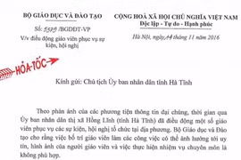 Bộ trưởng Phùng Xuân Nhạ đề nghị rút kinh nghiệm việc "điều động cô giáo làm lễ tân"