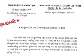 Bộ trưởng Phùng Xuân Nhạ đề nghị rút kinh nghiệm việc "điều động cô giáo làm lễ tân"