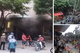 Xử lý kịp thời sự cố cháy trong hầm chung cư khu Đại Thanh