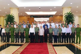 Tập thể Bộ Chính trị làm việc với Ban Thường vụ Đảng ủy Công an Trung ương