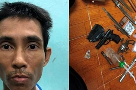 Thu 2 khẩu súng tại nhà ‘đầu nậu’ ma túy có 2 tiền án