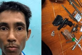 Thu 2 khẩu súng tại nhà ‘đầu nậu’ ma túy có 2 tiền án