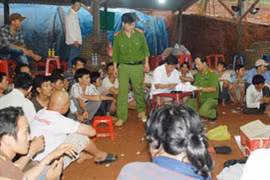 Phá trường gà cực lớn, bắt gần trăm đối tượng