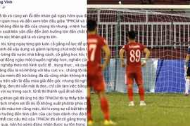 Lê Công Vinh xin lỗi khán giả đã "trót" xem trận TP.HCM-Long An