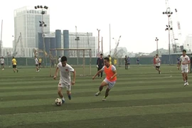 Sôi nổi giải bóng đá giao hữu lực lượng Cảnh sát QLHC về TTXH