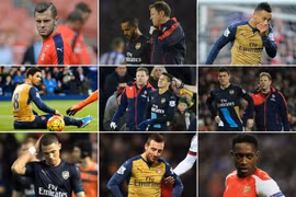 Giật mình với cuộc khủng hoảng chấn thương tại Arsenal 