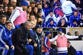 Costa cay cú ném áo tập về phía Mourinho