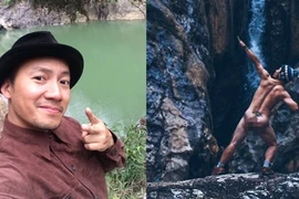 Rapper Tiến Đạt gây "sốc" khi tung ảnh khỏa thân bên thác nước