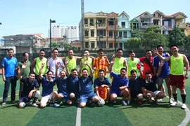 Sôi nổi trận cầu lực lượng Cảnh sát trật tự CAQ Hai Bà Trưng