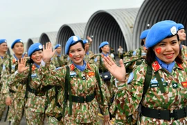 Nữ công binh Việt Nam rạng ngời lên đường làm nhiệm vụ gìn giữ hòa bình Liên Hợp Quốc