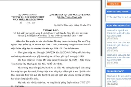 Dọa xóa tên khỏi danh sách trúng tuyển để lừa đóng học phí