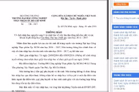 Dọa xóa tên khỏi danh sách trúng tuyển để lừa đóng học phí