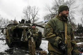 Gia đình binh lính Ukraine biểu tình tại Lviv