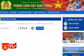 Cách tra cứu xe vi phạm giao thông trên Cổng thông tin của Công an Hà Nội