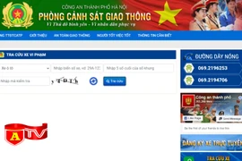 Cách tra cứu xe vi phạm giao thông trên Cổng thông tin của Công an Hà Nội