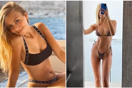 [ẢNH] Bạn gái Courtois 'nghiện' khoe thân với bikini