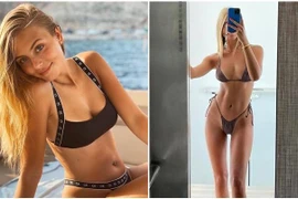 [ẢNH] Bạn gái Courtois 'nghiện' khoe thân với bikini