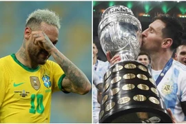 [ẢNH] Cảm xúc trái chiều của Messi và Neymar ở chung kết 