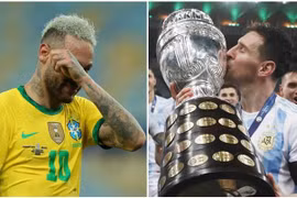 [ẢNH] Cảm xúc trái chiều của Messi và Neymar ở chung kết 