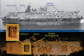 Tàu sân bay Mỹ nguyên vẹn dưới đáy biển sau hơn 6 thập kỷ