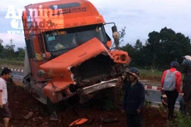 Xe container mất phanh, tài xế nhanh trí cứu nhiều người thoát nạn