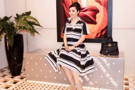 Hoa hậu Giáng My trẻ trung thanh lịch tham dự sự kiện