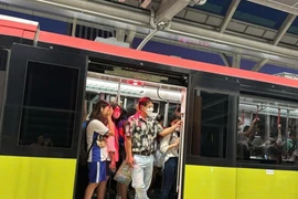 Tàu điện metro Nhổn- Ga Hà Nội đang vận hành bị dừng đột ngột