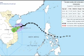 Bão Fengshen sẽ dội 2 đợt mưa lớn xuống Trung bộ