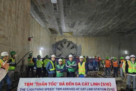 Rô bốt đào hầm metro Nhổn- Ga Hà Nội mang tên Thần tốc đã đến ga Cát Linh