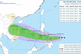 Bão Kalmaegi giật cấp 14 đang di chuyển về sát Biển Đông