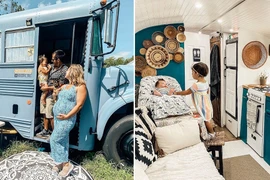 [ẢNH] Cận cảnh căn nhà di động đặc biệt trên xe buýt của cặp vợ chồng Mỹ