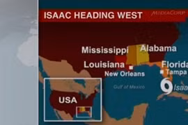 Bão nhiệt đới Isaac đổ bộ vào Mỹ
