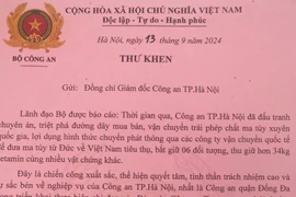 Lãnh đạo Bộ Công an gửi Thư khen Công an thành phố Hà Nội, Công an quận Đống Đa