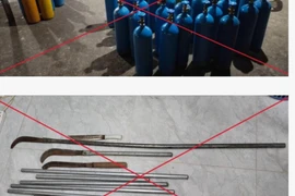 Đồng loạt khám xét các đối tượng cho vay nặng lãi, thu giữ bình 'khí cười' và các loại hung khí