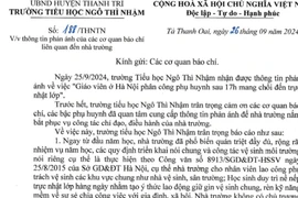 Về thông tin: 'Giáo viên ở Hà Nội phân công phụ huynh sau 17h mang chổi đến trực nhật lớp'
