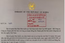 Đại sứ quán Hàn Quốc gửi thư cảm ơn Công an quận Đống Đa