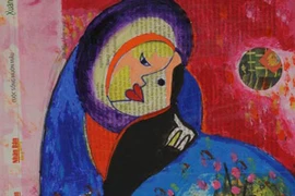 Vẽ tranh trên báo cũ