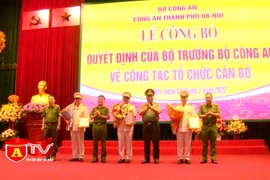 Công bố quyết định của Bộ trưởng Bộ Công an về bổ nhiệm 3 đồng chí Phó giám đốc CATP Hà Nội